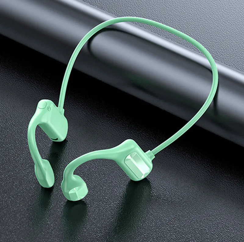 Auricolari Bluetooth senza fili Conduzione ossea Gancio per l'orecchio Auricolare Studente Sport Lettore musicale Cuffie per telefono Apple Android Portatile impermeabile Sweatproof