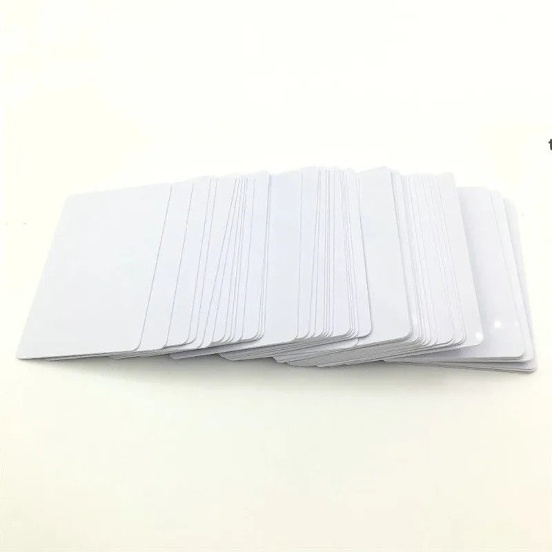 Printable Blank Sublimation PVC Card Plastic White ID Business Card for Promotion Gift Name Cards Party Desk Number Tag RRD13320