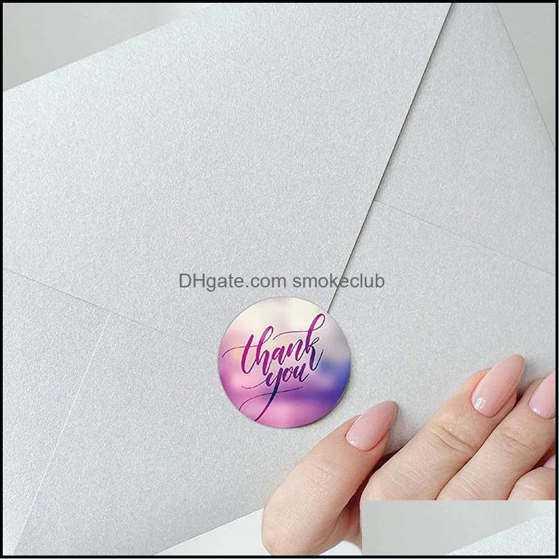 1inch 1.5inch 500pcs Thank You Adhesive Stickers Wedding Business Bag Envelope Stationery Party Decor Label