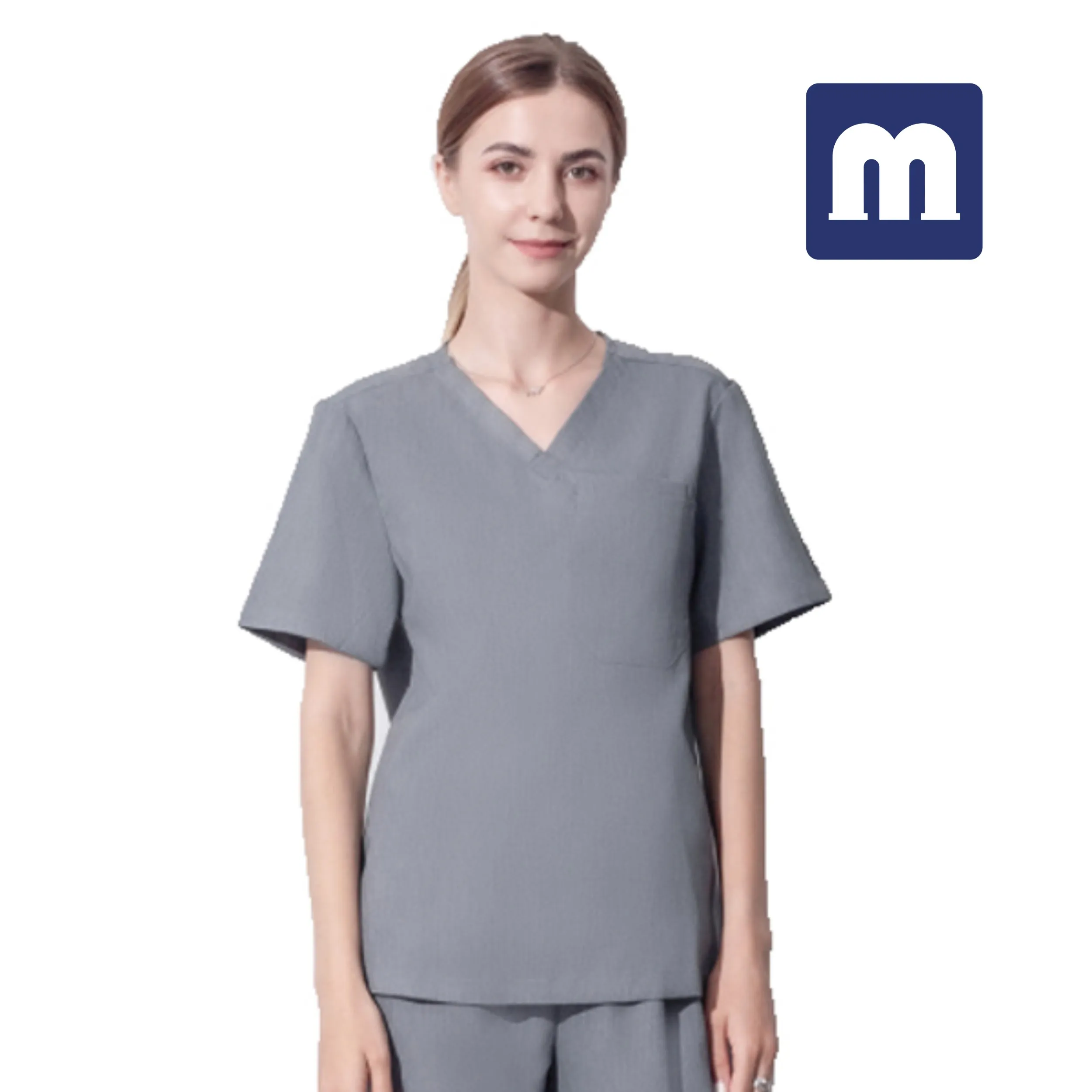 Medigo 008 Womens Two Pocket Mandarin Collar Scrubs Top And Lycra Pants And  Shirt Super Soft, Stretchy, Anti Wrinkle Medical Scrububs For Relaxed Fit  And Hospital Uniforms From Medigo, $25.63