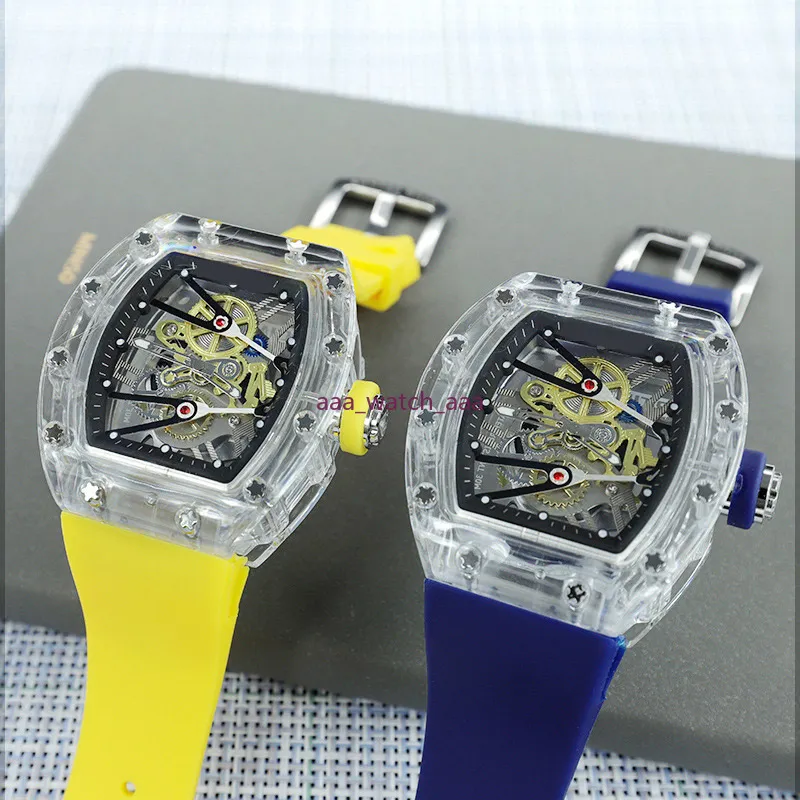 2021 Neue Uhr für Männer Sport Armbanduhr Transparent Zifferblatt Quarzuhren Silikonband Relogio Masculino Heißer Verkauf