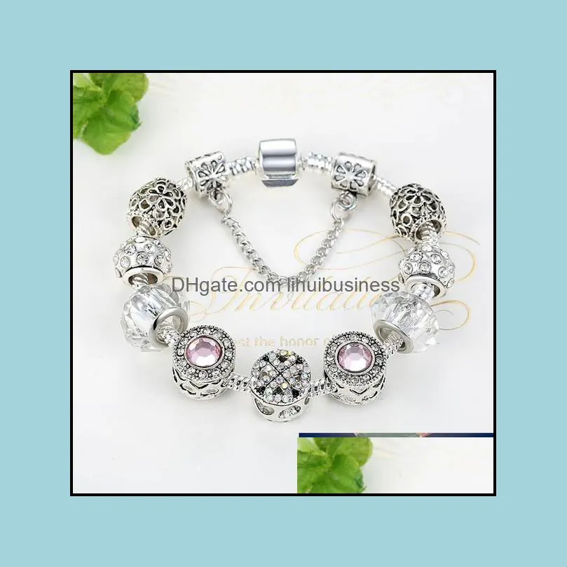 DIY Clover Love Zircon Beads Bracelet Women Bracelets Bangles For Women Jewelry Accessories CMB020 Factory price expert design Quality Latest Style Original