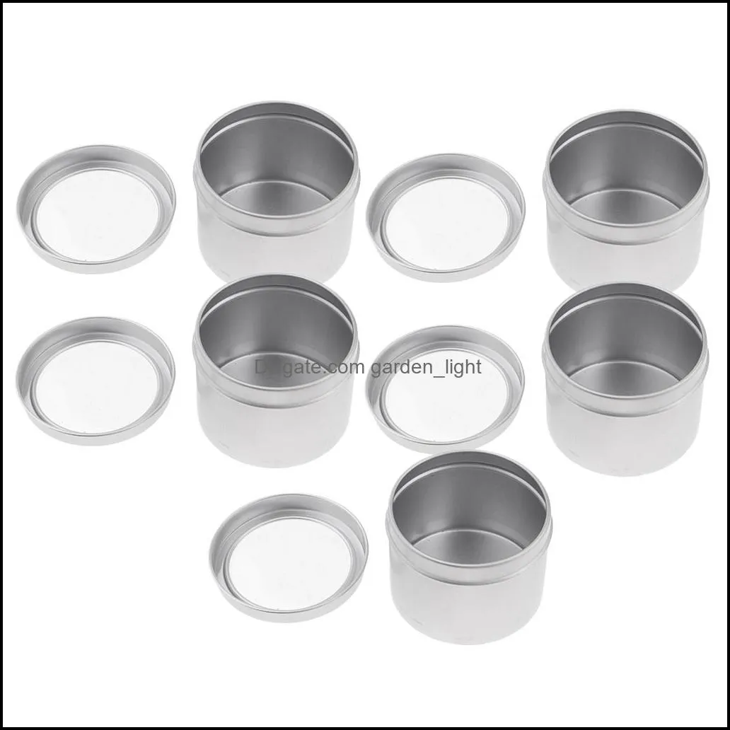 Storage Boxes & Bins 30x Aluminum Tin Jar Cosmetic Containers Round 100ml With Screw Lid For DIY Crafts,Cosmetics,,Candle,Travel