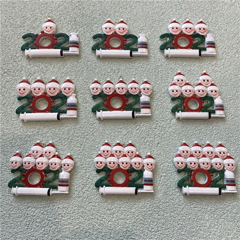 Novos 2021 Decorações de Natal de DIY Ornamentos de árvore gravável Papaine Pingente Party Gifts para amigos da família Eve pela FedEx A12