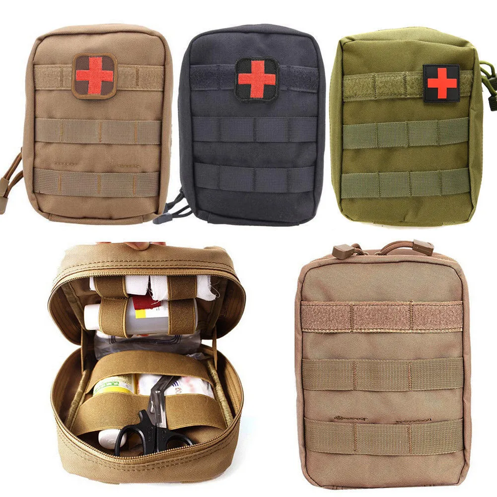 Bolsa de pacotes de primeiros socorros táticos, Molle EMT Bolsas Rip-away IFAK Médico Saco Ao Ar Livre Kit de Sobrevivência de Emergência Rápido Design de liberação rápida incluem re