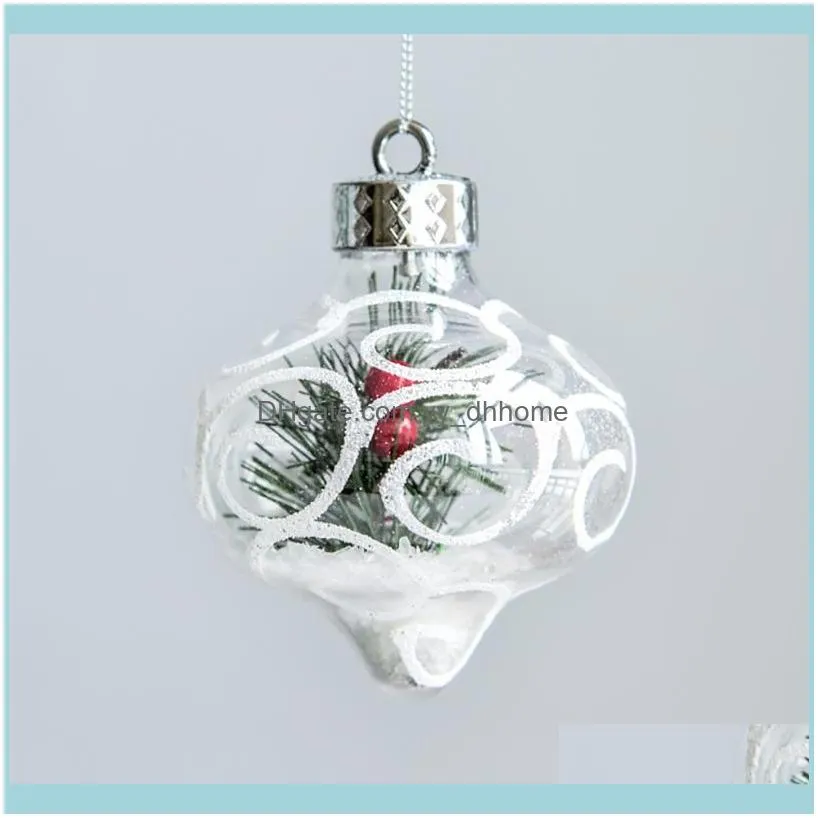 8CM PET Plastic Painting Christmas Ball Ornaments For Christmas Tree Decor Xmas Holiday Living Room Decoration Alien Pendant1