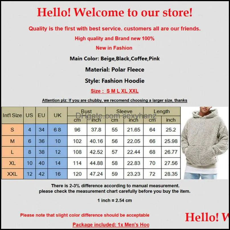 Men`s Hoodies & Sweatshirts Mens Winter Warm Faux Fur Teddy Bear Sweatshirt Hoodie Hooded Tops Pullover Long Sleeve Jumper Men One