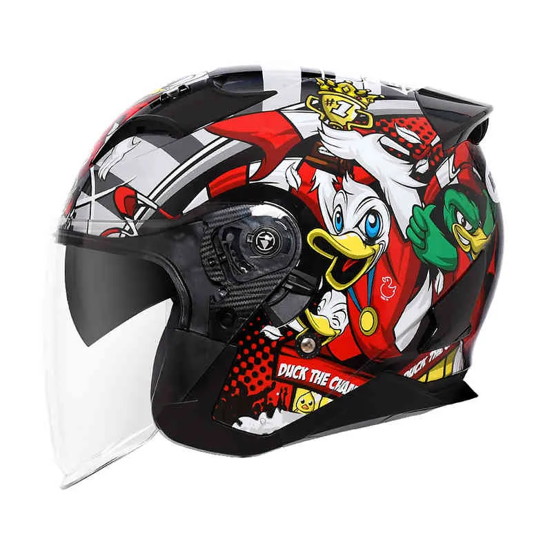 YEMA 637S Motorcycle men women the four seasons half s Moto M L XL 2XL Anti fogging helmet motocross