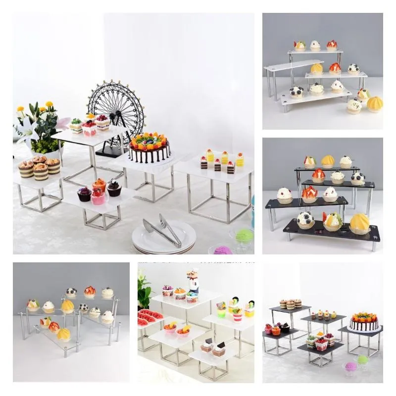 Andere feestelijke feestartikelen 5-9pcs bruidstaart drinken dessert tafel display acryl rack zoet eten cupcake stand buffet banket thee b