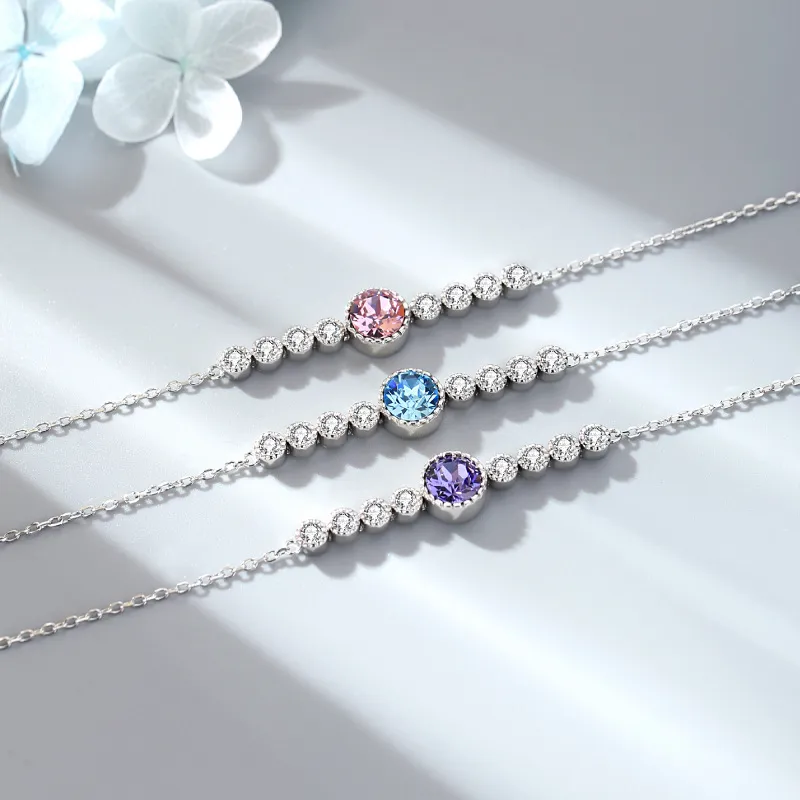 Sterling Silver Clover Bracelet with Heart of the Sea Charm: Elegant Jewelry Gift for Women Sterling Silver Clover Bracelet with Heart of the Sea Charm: Elegant Jewelry Gift for Women