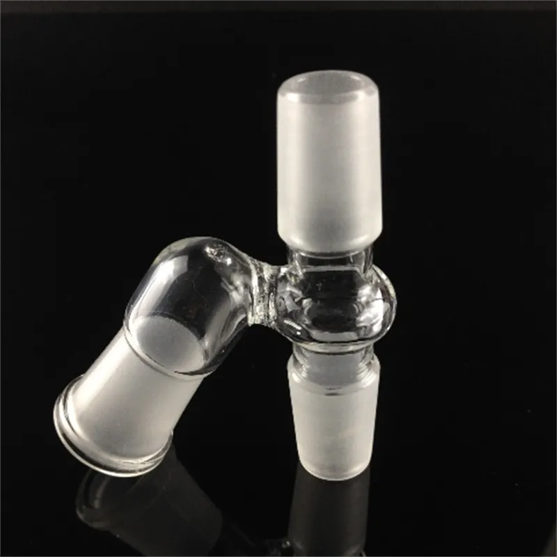 Hookahs vinklad kvinnlig cirkulär adapter 14mm / 18mm led för glas vattenrör Bong bubbler undvik Carrige.