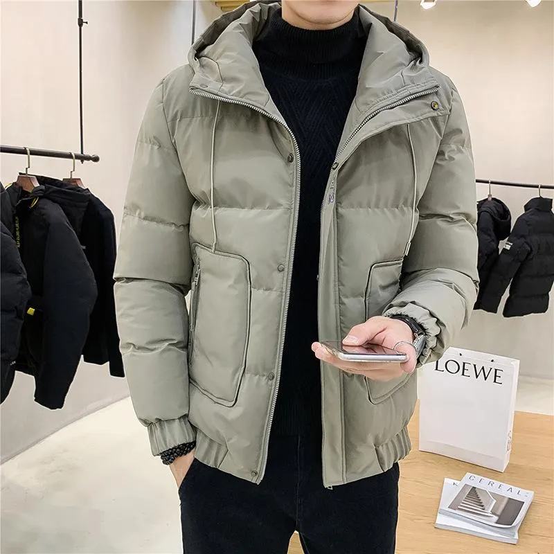 予約早割 メンズダウンパーカーウィンターコットンジャケット韓国のハンサムな厚い暖かいパッド入り服 ダイパリメイク Lebenlog Com Br