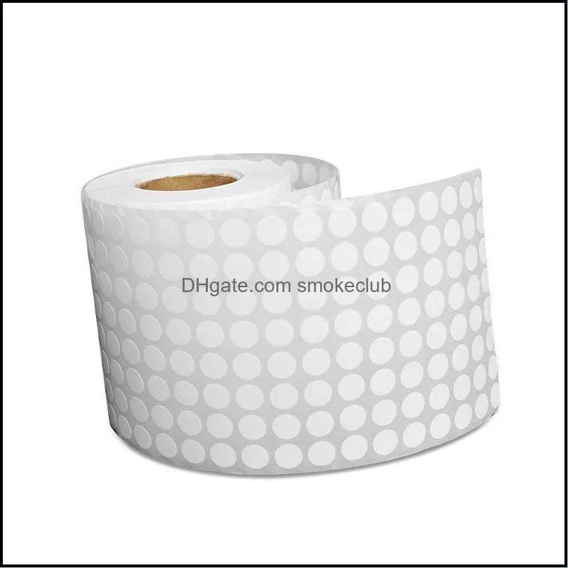 1cm 20000pcs blank white round coated paper adhesive sticker label in roll small white dot number sticker label item identification