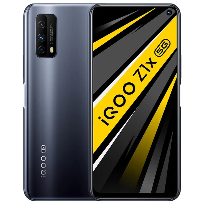 Оригинальный vivo iqoo z1x 5G мобильный телефон 6 ГБ ОЗУ 64 ГБ 128 ГБ ROM Snapdragon 765G Octa Core Android 6.57 "Полный экран 48.0mp 5000mah OTA ID лица ID отпечатков пальцев Смартфон