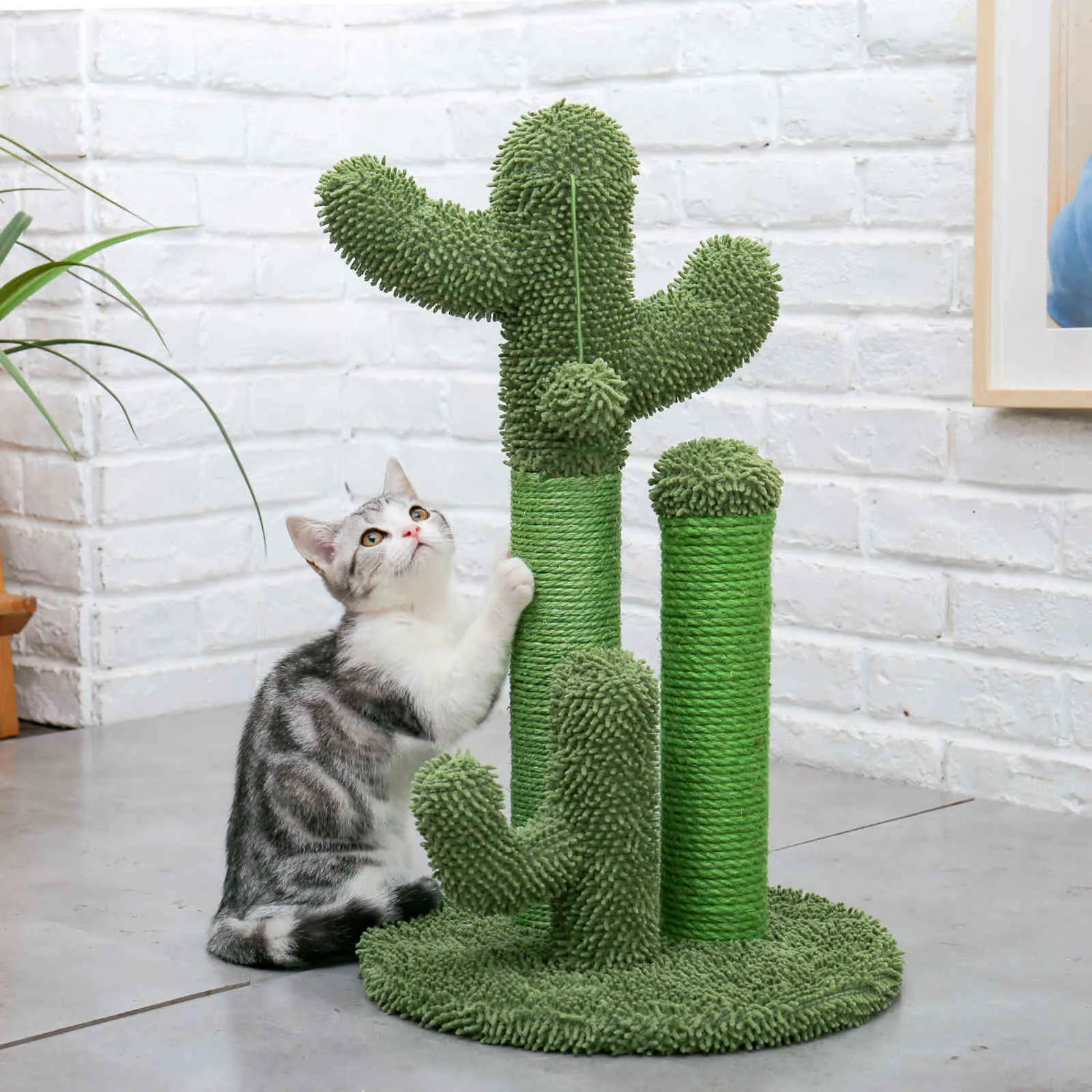 Süße Kaktus Haustier Katze Baum Spielzeug mit Kugel Kratzer Beitrag für Katze Kätzchen Klettern Pilz Eigentum Schutz Möbel Schnelle Lieferung