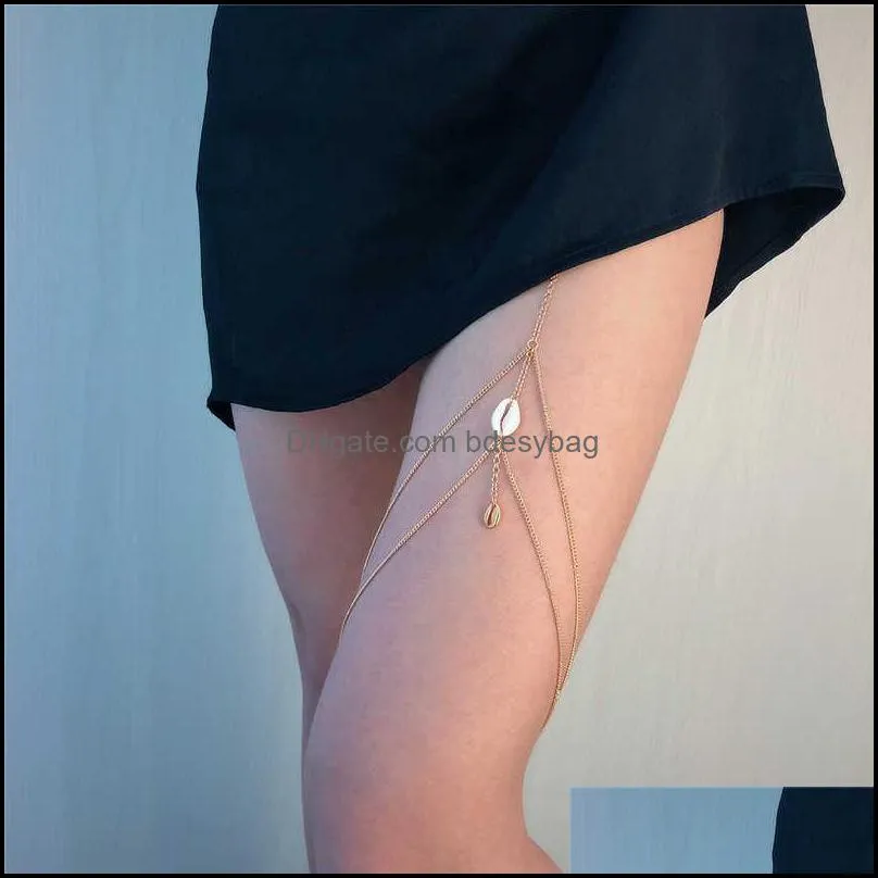 Неклеты ювелирные изделия из кисточки с двойным бедром сеть женская сексуальная нога пляжные каникулы упругие аксессуары для тела доставки 2021 vxdj9