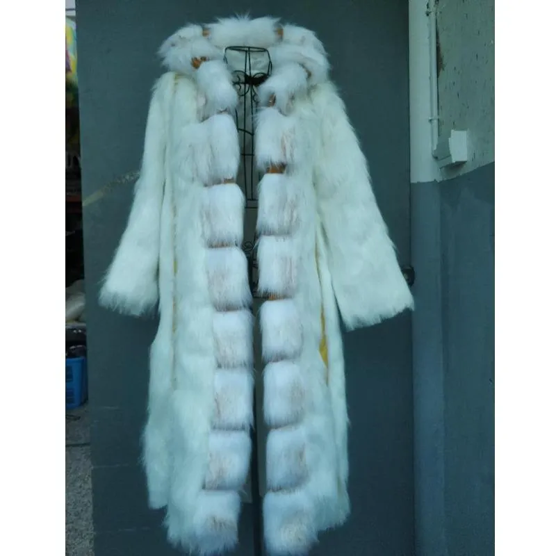 Long Faux Fur Coat Womens Winter Warm Hooded Open Stitch Plus Size  Outerwear From Cinda01