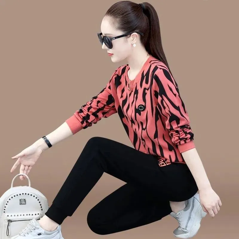 Compra Pantalones De Dos Piezas De Las Mujeres 2022 Spring Zebra A Rayas  Traje De Rayas Mujer Moda Pullover Sudadera Pantalones Pantalones Casual  Loggers Sweotsuit Barato | Entrega Rápida Y Calidad | Es.Dhgate