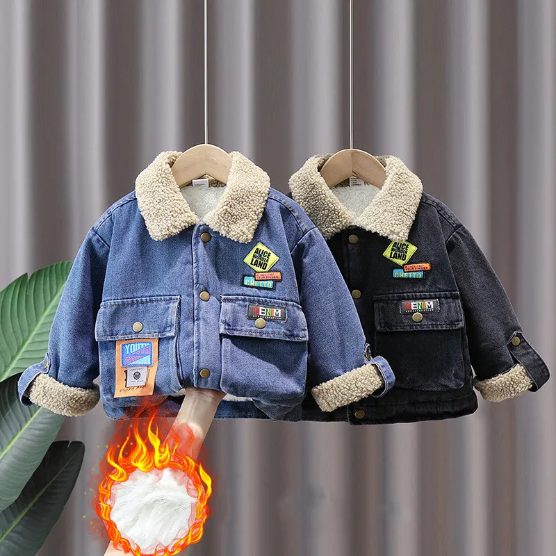 Winter Baby Boy Velvet Cowboy Coat Warm, Thick & Fashionable Outwear