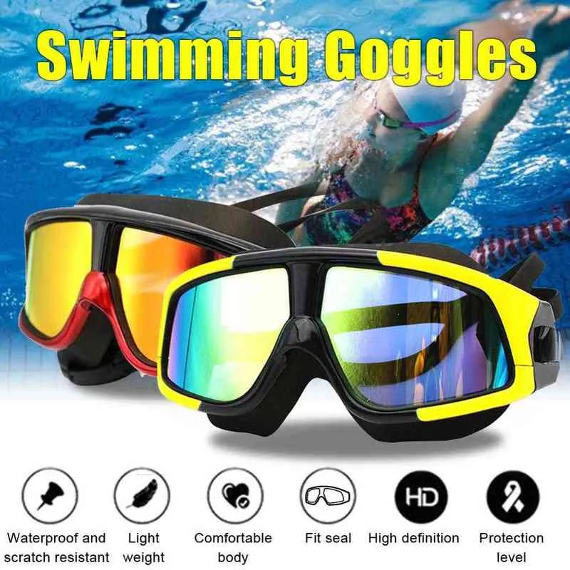 Unisex Gafas de Natación Deportes Gafas de buzo recubrimiento ajustable de protección UV 