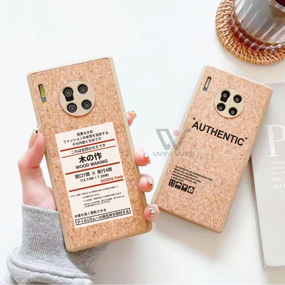 UI – coque de téléphone en bois de liège, étui à motif imprimé à la mode, étui en bois pour Huawei Mate40 Xiaomi 11, vente en gros, en Stock