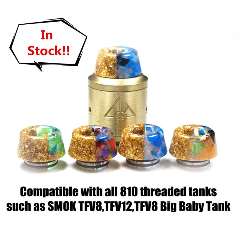 Harz Tropfspitzen-Mundstück mit 810 Gewindebehälter wie Smok TFV8, TFV12, TFV8 Big Baby Tank kompatibel