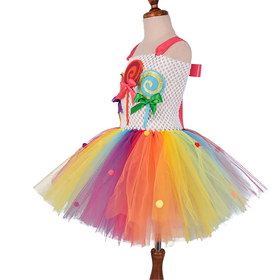 Candy Land Lollipop Themed Baby Girls Cumpleaños vestido de cumpleaños Outfit Niños Vestido de verano Vestido Ropa Ropa para niños Set Candy Land Lollipop Themed Baby Girls Cumpleaños vestido de cumpleaños Outfit Niños Vestido de verano Vestido Ropa Ropa para niños Set