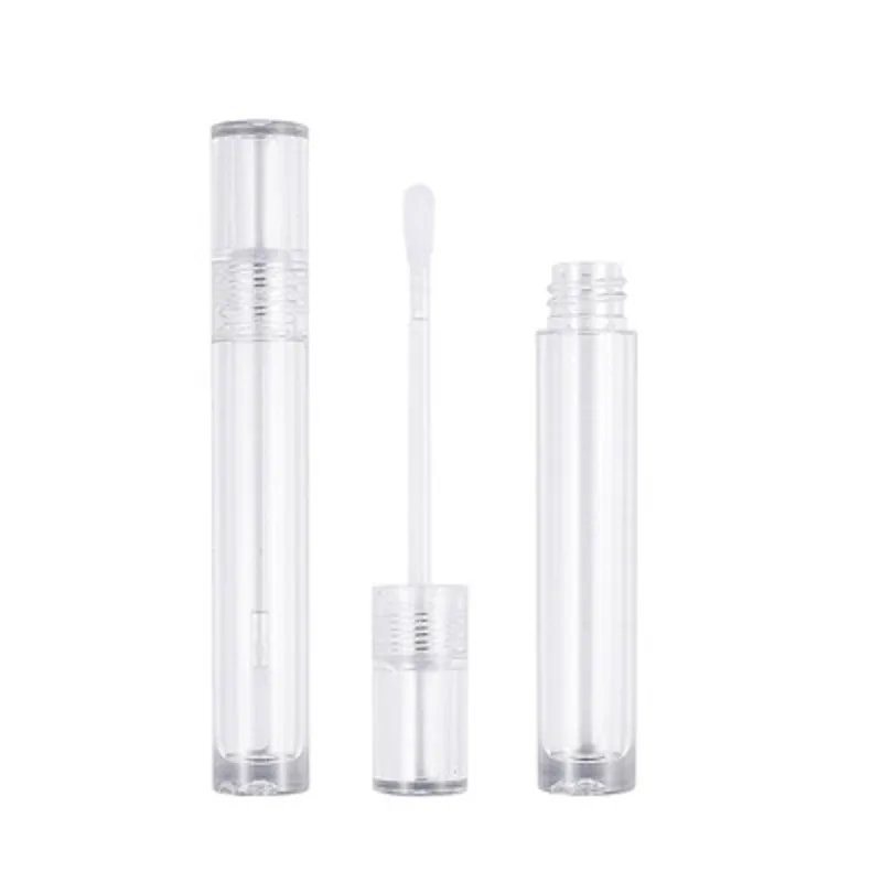 5 ml Vide Brillant À Lèvres Tubes bouteille Effacer Mini Rechargeable Lèvres Baume récipient avec brosse En Plastique cosmétiques emballage bouteilles