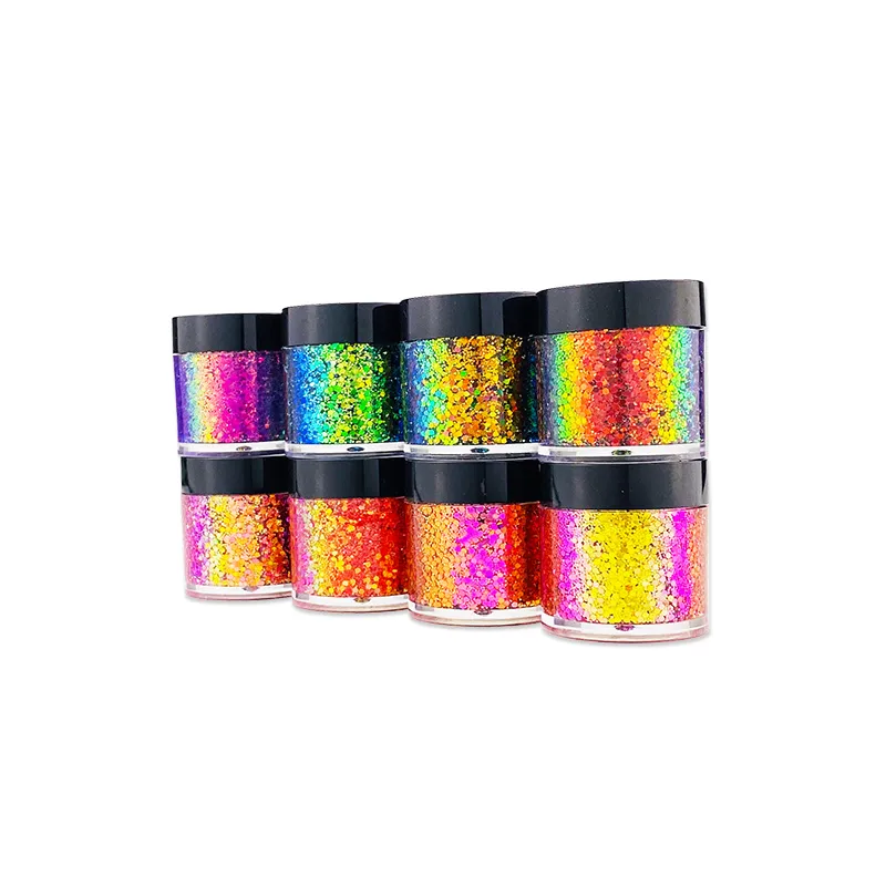 Exaggerated Glitter Eyeshadow Palette: 8 Vibrant Colors for