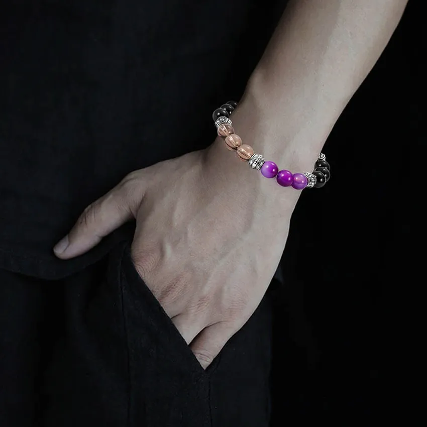 Bouddha Bracelet Chakra lave Perles brins Volcanique 8mm Bracelets Pierre Naturelle volonté et sablonneuse