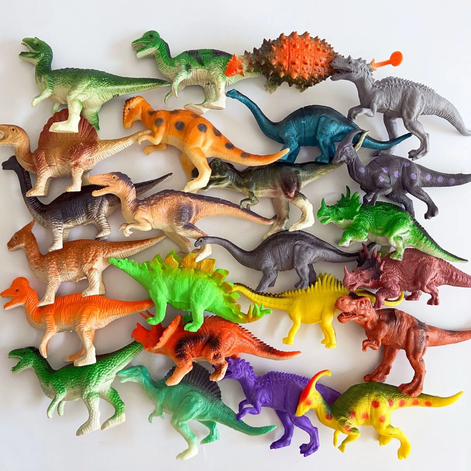 24 style résine gorille toys dinosaur modèle brachiosaurus plesiosaur figures kids boy cadeau en gros