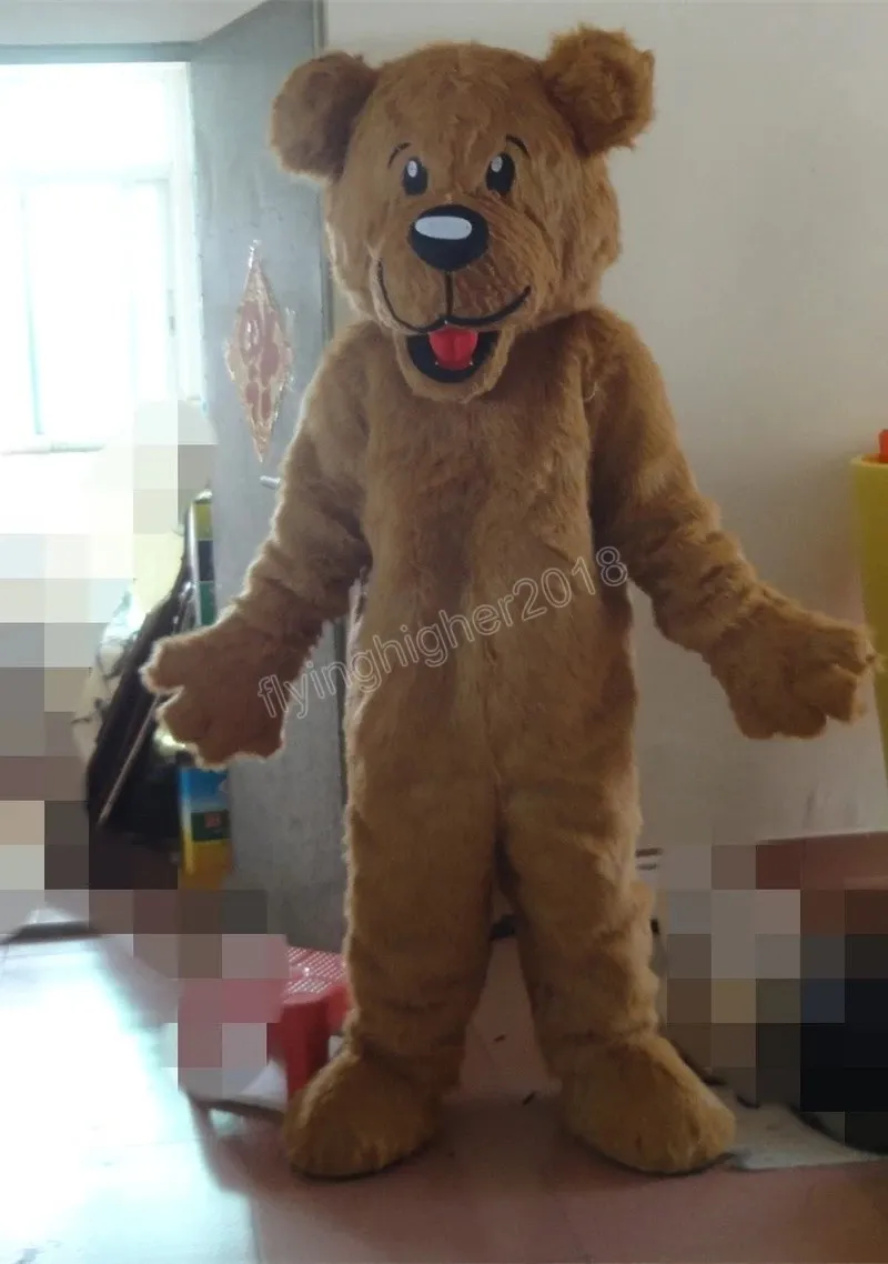 Hallowee Long Plush Bear Mascot Costume Top Quality Cartoon Anime theme character Carnival Adult Unisex Dress Christmas Birthday Party Outdoor Outfit
