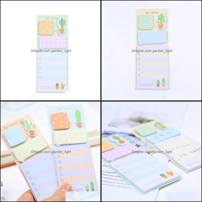 NOVERTY Cactus Cute stickers planner kawaii sticky notes stationery planner stickers memo pad cute papeleria notepad stick1