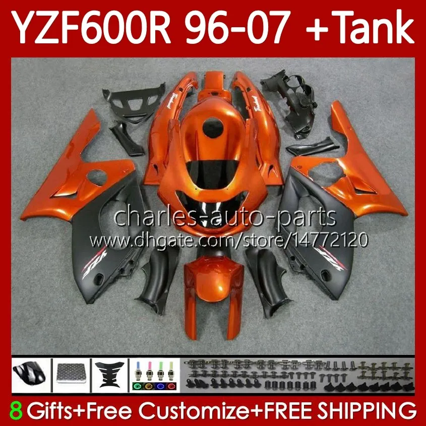 Yamaha Thundercat Yzf600R YZF-600R YZF600 R CC 600R 96 97 98 99 00 01 Bodywork 86no.17 YZF600-R 02 03 04 05 06 07 600CC 1996-2007 OEM 페어링 오렌지 블랙 블랙