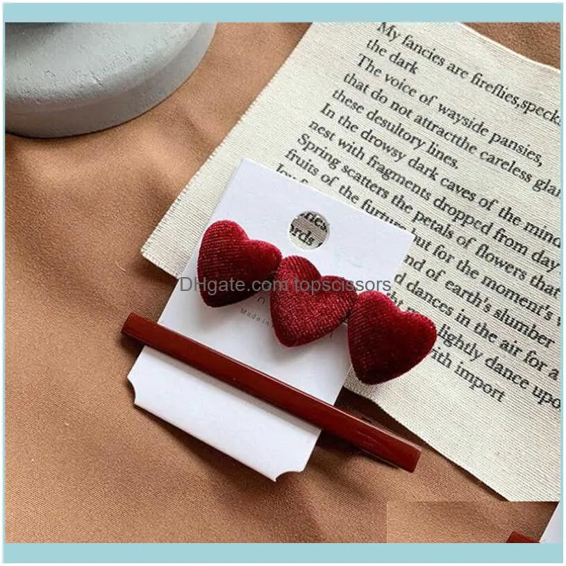 Bobby Accessories Love Clip Women Fashion Hairpin Heart Stick Hair Barrette1