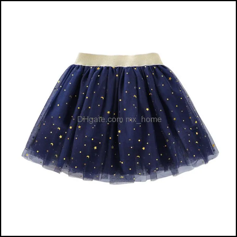 kids Clothing girls Net yarn Mesh Gauze Skirts Children Star glitter sequin Lace Ballet Puffy Skirt summer fashion Korean version baby clothes