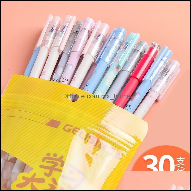 Gel Pens 50pics Blue Needle Pen Erasable Neutral Cute Cartoon For Primary School Students