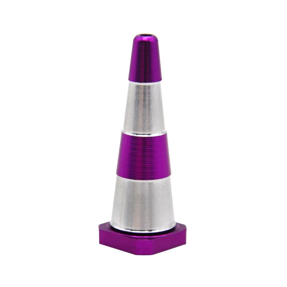 Premium Traffic Cone Shape Aluminum Smoking Pipe 60MM Metal Bowl Pipe For Herb Tobacco Smoking Accessories