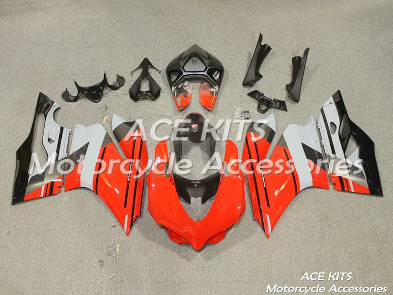 Ace Kits 100% ABS Fairing Motorcykel Fairings för Ducati 899 1199 2012 2013 2014 Öron En mängd färg nr.1603