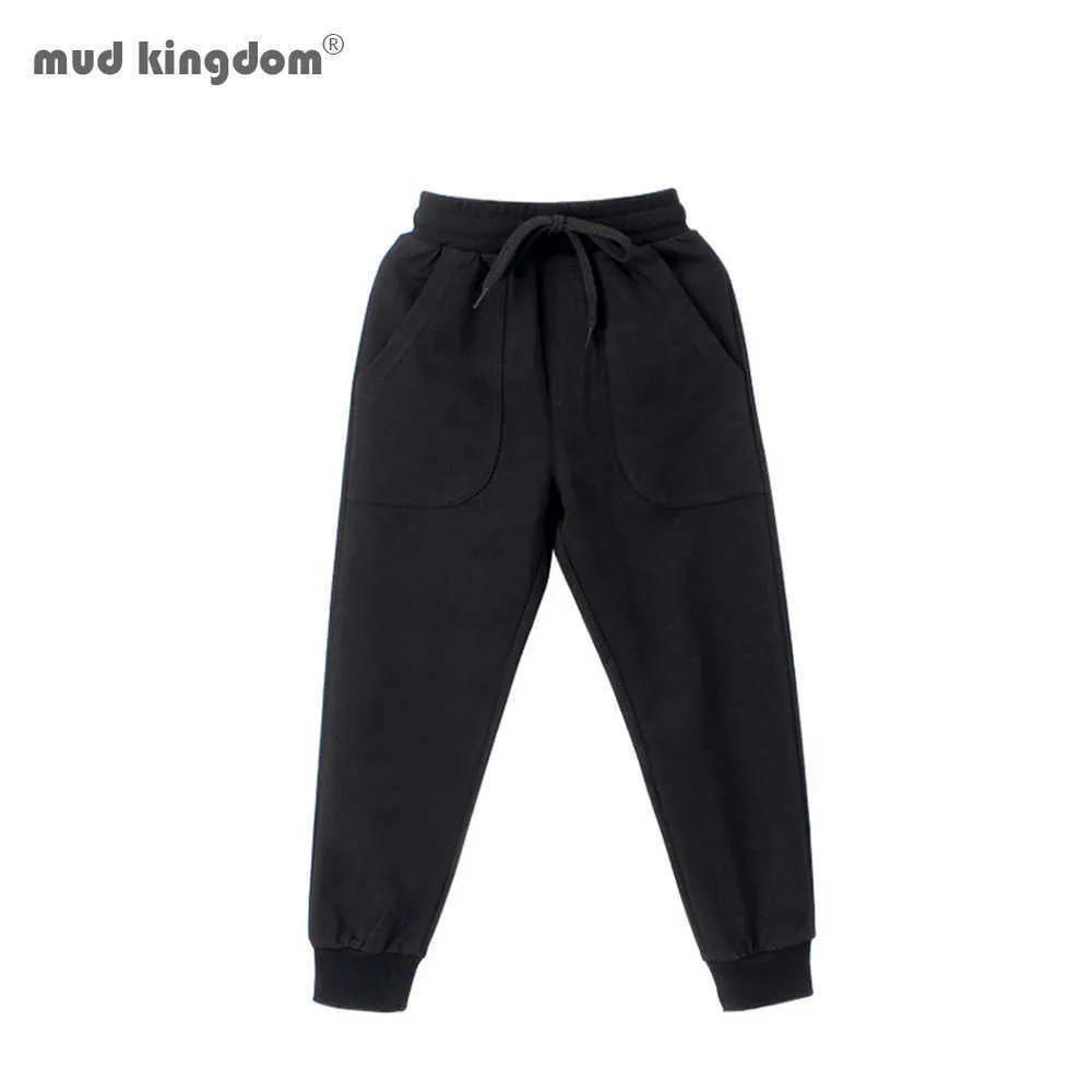 Mudkingdom Große Jungen Jogger Hosen Casual Solide Kordelzug Chlidren Kleidung Junge Winter Mode Hosen Kinder Kleidung 210615