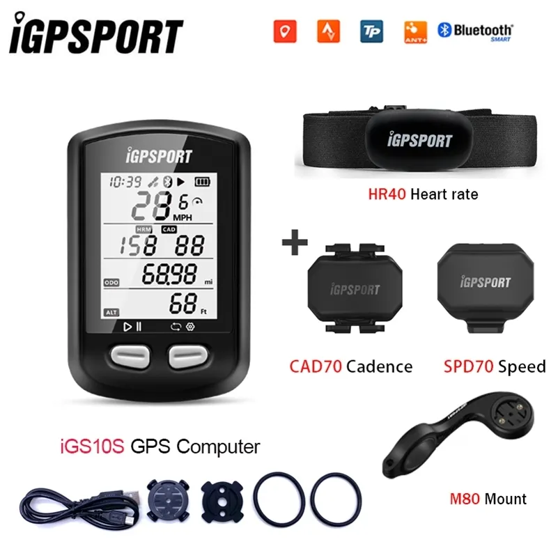 IGPSPORT IGS10 S GPS-enabled Bike Fietscomputer 10S WEG / MTB Draadloze Snelheidsmeter Kilometerteller 211122