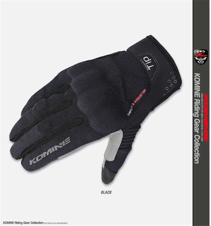 Komine GK-183 Mesh Touch Screen Motocycle Gloves Motorbike Utomhus MX Cykling Sport Moto Sommarhandskar H1022