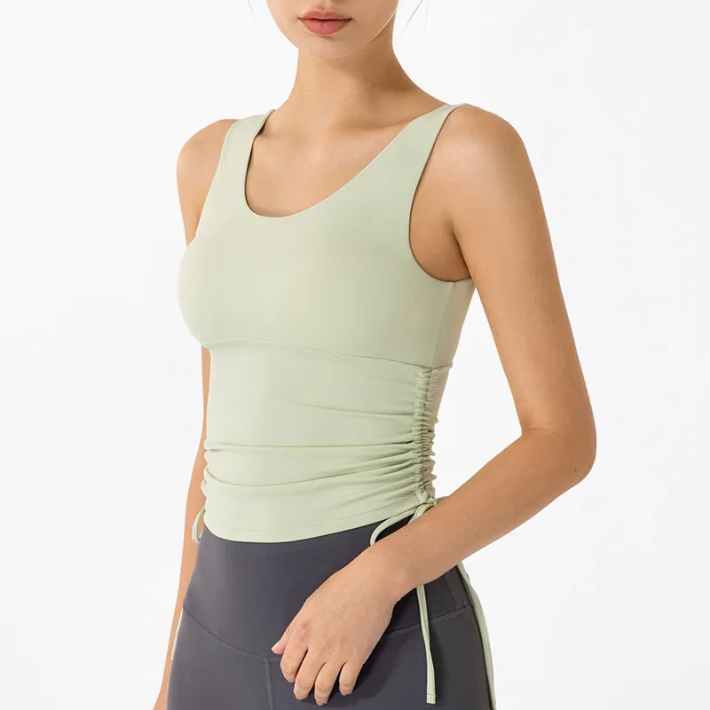 Camisoles tankar underkläder tjejer joggare yoga väst fitness träning kommer med bröstkorg band bh underkläder högsträcka kvinnan