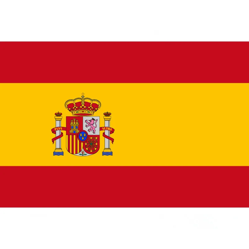 Spain Flag 21X14 cm Polyester hand waving flags Spain Country Banner With Plastic Flagpoles
