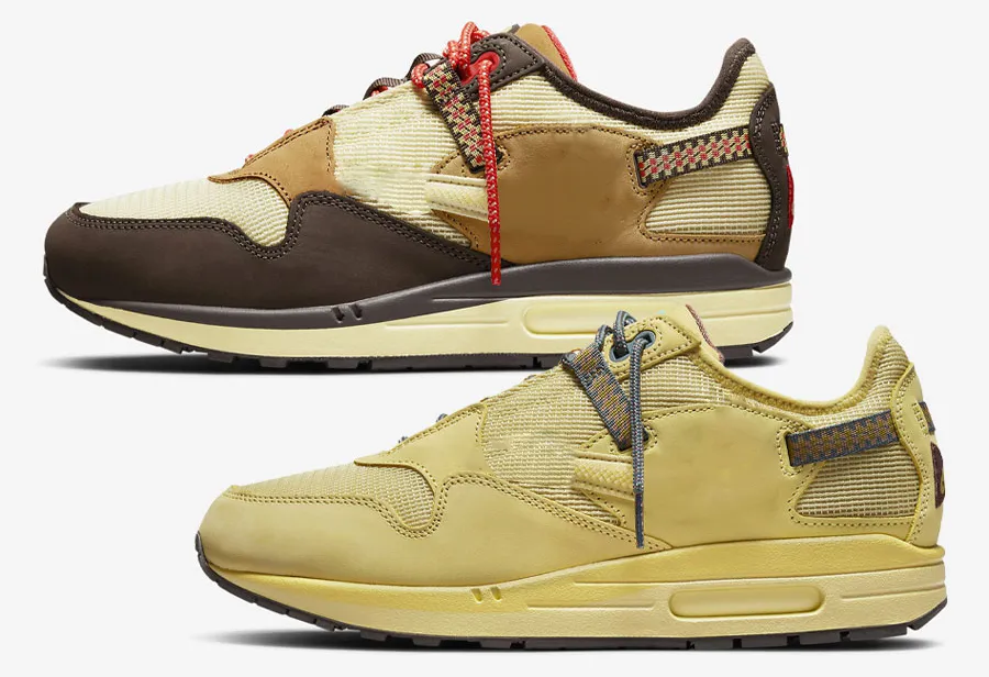 Travis Scott x Nike Air Max 1 Baroque Brown D09392-200 Baroque Brown/Lemon Drop/Wheat/Chile Red 