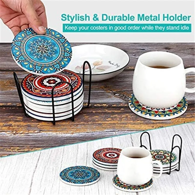 Sottobicchieri In Ceramica Mandala Bevande Con Base In Sughero, Regalo  Linaugurazione Della Casa, Compleanno E Famiglia, Ottima Decorazione La  Sala Da Pranzo Della Casa Da 1,77 €