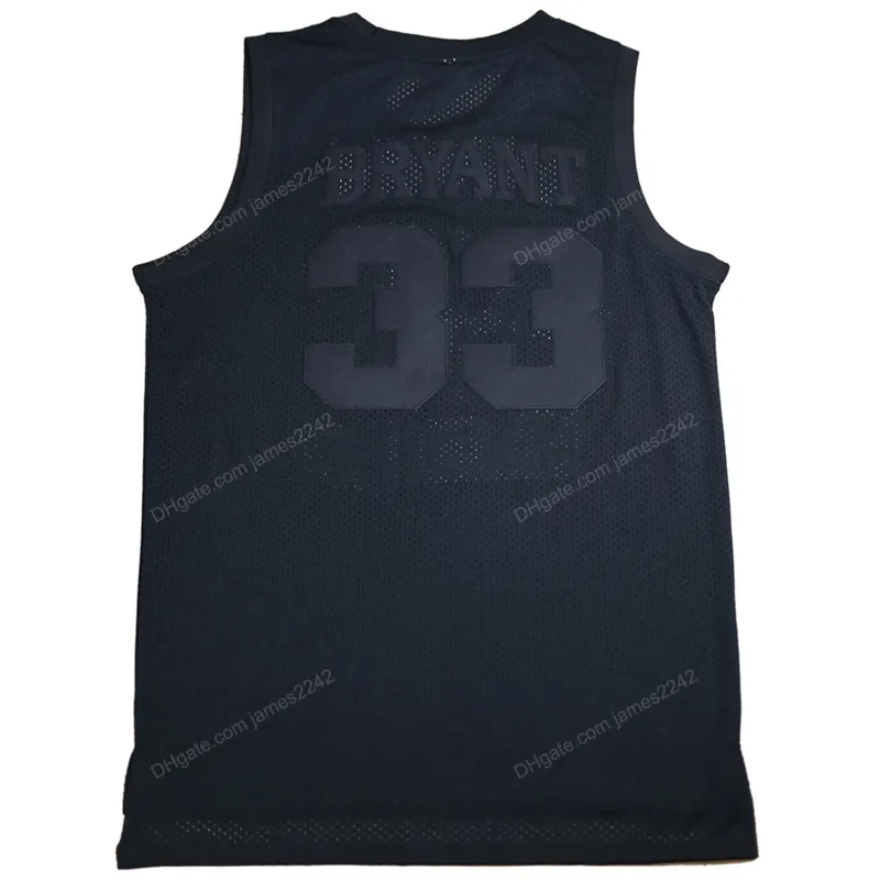 Новые прибытие All Black Mens Vintage Bryant Lower Merion High School Basketball Jerseys сшитые рубашки