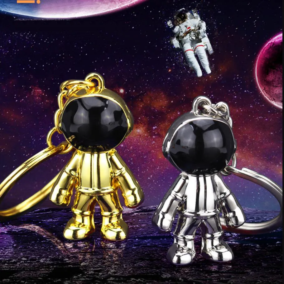 Personality Keychain Astronaut Robot Key chain Metal Pendant Keyrings Car bags Keyholder Women Men Kids Birthday Present