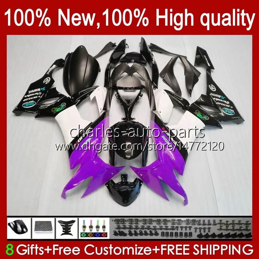 Purple And White Ninja Motorcycle Fairing Body Kit For Kawasaki Ninja ZX1000C 08 10 56No.151 From Charles Auto Parts 359 DHgate.Com
