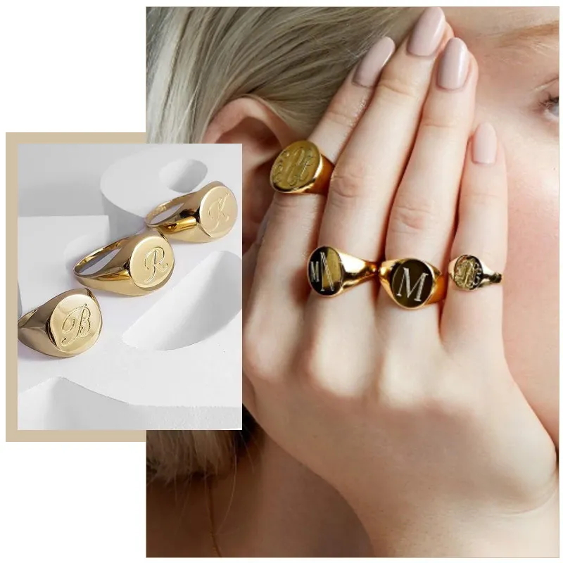 Anello sigillo personalizzato discount acciaio